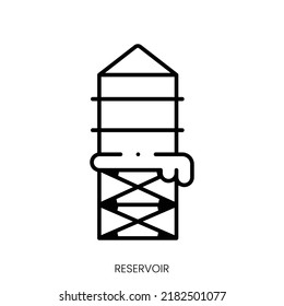 reservoir icon. Linear style sign isolated on white background. Vector illustration