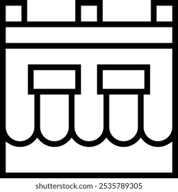 reservoir icon. Thin linear style design isolated on white background