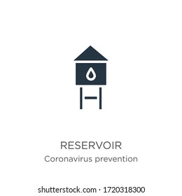 Reservoir icon vector. Trendy flat reservoir icon from Coronavirus Prevention collection isolated on white background. Vector illustration can be used for web and mobile graphic design, logo, eps10