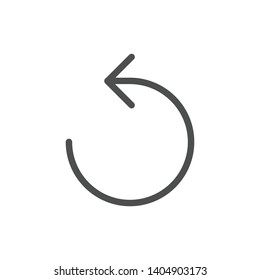 Reset Arrow modern simple clear flat outline vector icon, symbol 