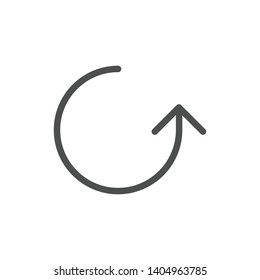 Reset Arrow modern simple clear flat outline vector icon, symbol 