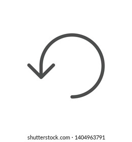 Reset Arrow modern simple clear flat outline vector icon, symbol 
