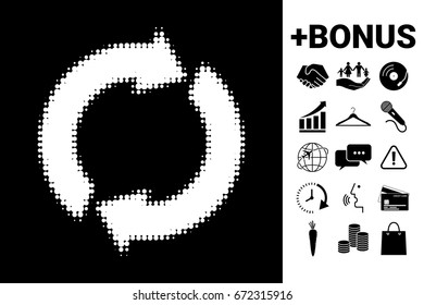 Reset arrows halftone logo