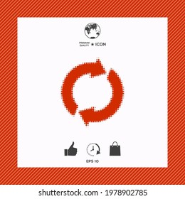 Reset arrows halftone logo, elements for your design