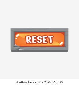 Reset button to be used in game, graphic and software designs on white background