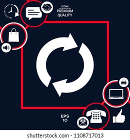 Reset button, reload arrows