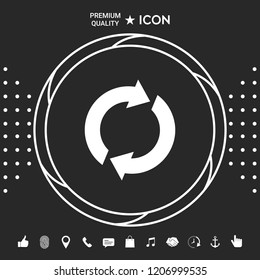 Reset button, reload arrows