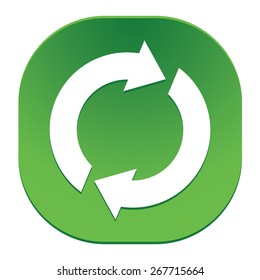 Refresh Symbol On Green Backgroundclean Vector Stock Vector (Royalty ...