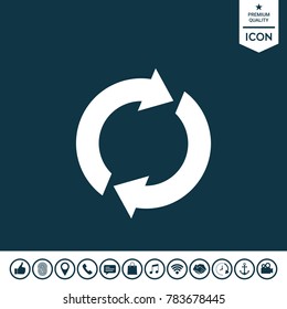 Reset button, reload arrows