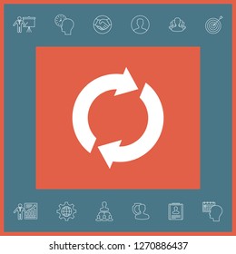 Reset button, reload arrows. Graphic elements for your design