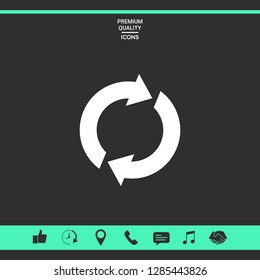 Reset button, reload arrows. Graphic elements for your design