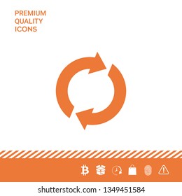 Reset button, reload arrows. Graphic elements for your design