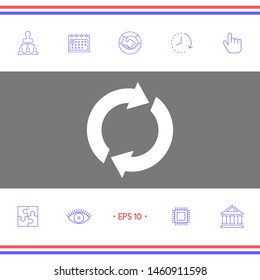 Reset button, reload arrows. Graphic elements for your design