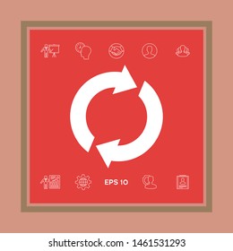 Reset button, reload arrows. Graphic elements for your design