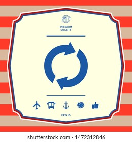 Reset button, reload arrows. Graphic elements for your design