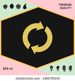 Reset button, reload arrows. Graphic elements for your design