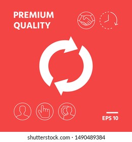 Reset button, reload arrows. Graphic elements for your design