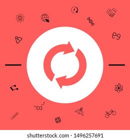 Reset button, reload arrows. Graphic elements for your design