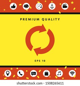Reset button, reload arrows. Graphic elements for your design
