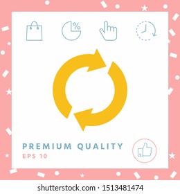 Reset button, reload arrows. Graphic elements for your design