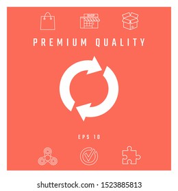 Reset button, reload arrows. Graphic elements for your design