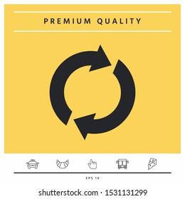 Reset button, reload arrows. Graphic elements for your design