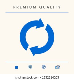 Reset button, reload arrows. Graphic elements for your design