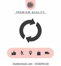 Reset button, reload arrows. Graphic elements for your design