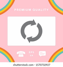 Reset button, reload arrows. Graphic elements for your design