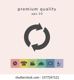 Reset button, reload arrows. Graphic elements for your design