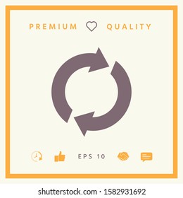 Reset button, reload arrows. Graphic elements for your design