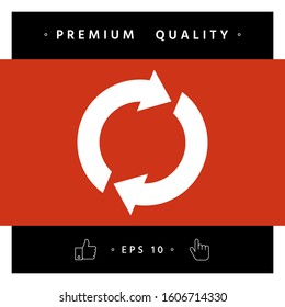 Reset button, reload arrows. Graphic elements for your design
