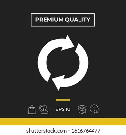 Reset button, reload arrows. Graphic elements for your design