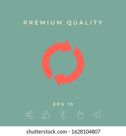Reset button, reload arrows. Graphic elements for your design