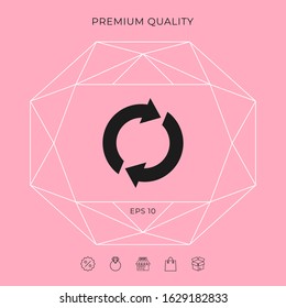 Reset button, reload arrows. Graphic elements for your design