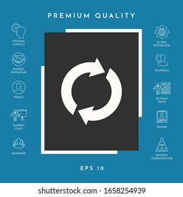 Reset button, reload arrows. Graphic elements for your design