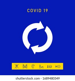 Reset button, reload arrows. Graphic elements for your design