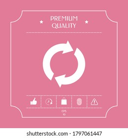 Reset button, reload arrows. Graphic elements for your design