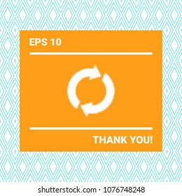 Reset button, reload arrows - halftone logo