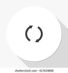 Reset button, reload arrows icon.