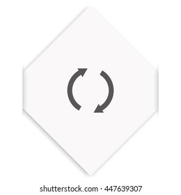 Reset button, reload arrows icon.