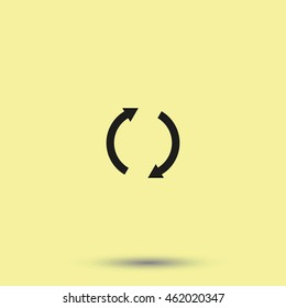 Reset button, reload arrows icon.