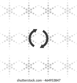 Reset button, reload arrows icon.