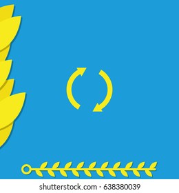 Reset button, reload arrows icon.