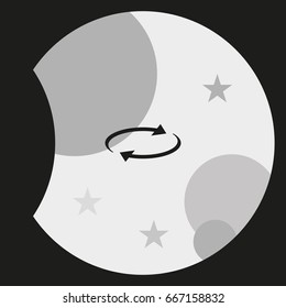 Reset button, reload arrows icon. Flat illustration.