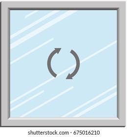 Reset button, reload arrows icon.