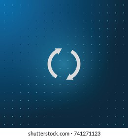 Reset button, reload arrows icon.