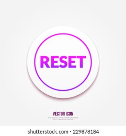 Reset button text icon