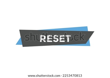 Reset button web banner templates. Vector Illustration