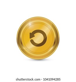 Reset Circular Vector Gold Web Icon